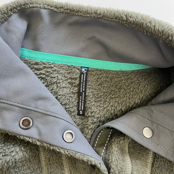Kuhl Avalon Snap Pullover Fleece Size Small Green - Picture 3 of 7